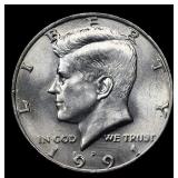 1991-p Kennedy Half Dollar 50c Grades GEM+ Unc