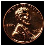 ***Auction Highlight*** 1962 Proof Lincoln Cent 1c