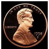 1998-s Proof Lincoln Cent 1c pr70 rd DCAM SEGS