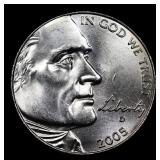 2005-d Bison Jefferson Nickel Westward Journey Nea