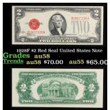 1928F $2 Red Seal United States Note Grades Choice