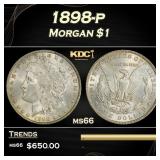 1898-p Morgan Dollar $1 Grades GEM+ Unc