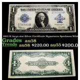 1923 $1 large size Silver Certificate Grades Choic