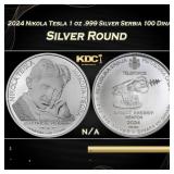 2024 Nikola Tesla 1 oz .999 Silver Serbia 100 Dina