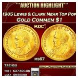 YO 1905 Lewis & Clark Gold Commem Dollar Near Top