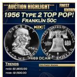 YO 1956 Type 2 Proof Franklin Half Dollar TOP POP!