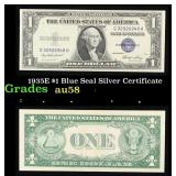 1935E $1 Blue Seal Silver Certificate Grades Choic