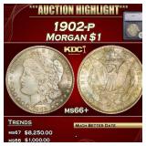 1902-p Morgan Dollar $1 ms66+ SEGS