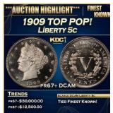 YO 1909 Proof Liberty Nickel TOP POP! 5c pr67+ DCA