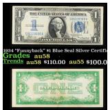 1934 "Funnyback" $1 Blue Seal Silver Certificate G