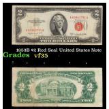 1963 $5 Red Seal United States Note Grades Choice