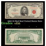 1934A $5 Blue Seal Silver Certificate Grades Choic