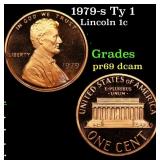 1979-s Ty 1 Proof Lincoln Cent 1c Grades GEM++ Pro