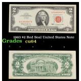 1953B $2 Red Seal United States Note Grades vf++