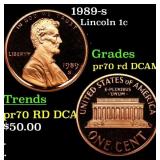 1989-s Proof Lincoln Cent 1c pr70 rd DCAM SEGS