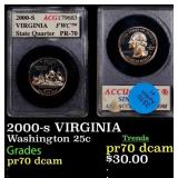 2000-s VIRGINIA Proof Washington Quarter 25c ACG