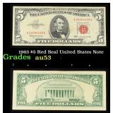 1957 $1 Blue Seal Silver Certificate Grades vf+