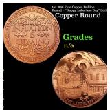 1oz .999 Fine Copper Bullion Round -  "Happy Labor