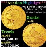 *Highlight* 1915-p Gold Indian Quarter Eagle Near