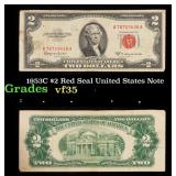 1953C $2 Red Seal United States Note Grades vf++