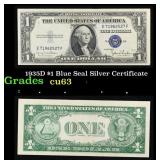 1935D $1 Blue Seal Silver Certificate Grades Selec