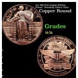 1oz .999 Fine Copper Bullion Round - Standing Libe