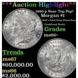 *Highlight* 1880-p Morgan Dollar Near Top Pop! $1