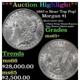 *Highlight* 1887-o Morgan Dollar Near Top Pop! $1