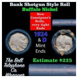 Buffalo Nickel Shotgun Roll in Old Bank Style 