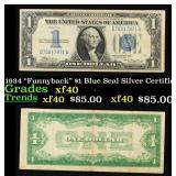 1934 "Funnyback" $1 Blue Seal Silver Certificate G