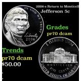 2006-s Proof Jefferson Nickel Return to Monticello