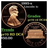 1995-s Proof Lincoln Cent 1c pr70 rd DCAM SEGS