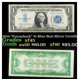 1934 "Funnyback" $1 Blue Seal Silver Certificate G