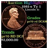 *Highlight* 1981-s Ty 1 Proof Lincoln Cent 1c pr70