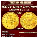 1907-p Gold Liberty Quarter Eagle Near Top Pop! $2