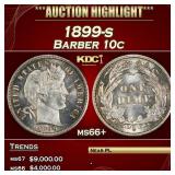 1899-s Barber Dime 10c ms66+ SEGS