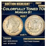 IC 1902-p Morgan Dollar Colorfully Toned TOP POP!