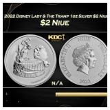 2022 Disney Lady & The Tramp 1oz Silver $2 Niue Gr