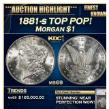 1881-s Morgan Dollar TOP POP! $1 ms69 SEGS