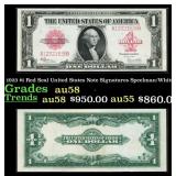 1923 $1 Red Seal United States Note Grades Choice