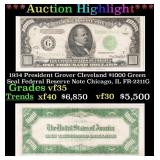 1934 President Grover Cleveland $1000 Green Seal F