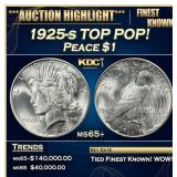 1925-s Peace Dollar TOP POP! $1 ms65+ SEGS