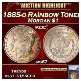 1885-o Morgan Dollar Rainbow Toned $1 ms67 SEGS