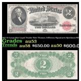 1917 $2 Large Size Legal Tender Note Thomas Jeffer