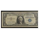 1957 $1 Blue Seal Silver Certificate Grades vf+