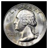 1983-d Washington Quarter 25c Grades GEM Unc