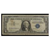 1957B $1 Blue Seal Silver Certificate Grades vf+