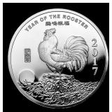 2017 Year of the Rooster 1 oz .999 Silver Round