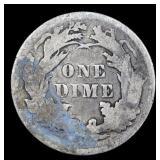 Lot Of 4 Coins. 1891 Seated Liberty Dime 10c