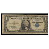 1957 $1 Blue Seal Silver Certificate Grades vf+